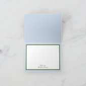 Blue & Pink Wedding Pastel Floral Spring Dankeskarte (Innenseite)