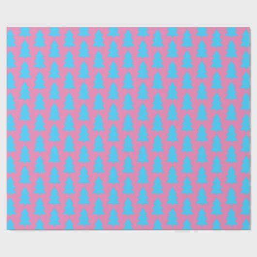 Blue Pink Weihnachtsbaum Abstrakt Simple Geschenkpapier (Flach)