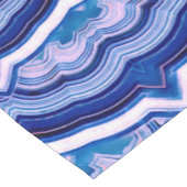 Blue Pink White Agate Boho Mandala Kurzer Tischläufer (Ecke)