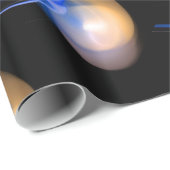 BLUE PINK WHITE ALIEN PEARLS GESCHENKPAPIER (Rolleneckpunkt)