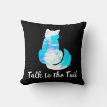 Blue Pink White Cat Abstrakt Gespräch mit dem Schw