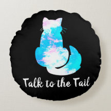 Blue Pink White Cat Abstrakt Gespräch mit dem Schw