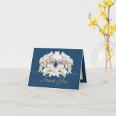 Blue Pink White Orchids Chic Bouquet Vielen Dank Karte (Gelbe Blume)