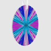 Blue Pink White Star Snowflakes Winter Weihnachten Ornament (Vorderseite)