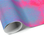 BLUE PINK YELLLOW WHIMSICAL BLUME Fantasy Fantasti Geschenkpapier (Rolleneckpunkt)