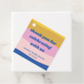 Blue Pink Yellow Custom Brautparty Vielen Dank Geschenkanhänger (Beispiel)