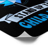 Blue Pinwheel Child Missuse Prevention Awareness M Poster (Ecke)