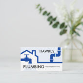 Blue Pipes Building Frame Leaking Faucet Visitenkarte (Stehend Vorderseite)