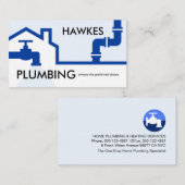 Blue Pipes Building Frame Leaking Faucet Visitenkarte (Vorne/Hinten)