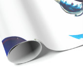 Blue Pirate Skull Geschenkpapier (Rolleneckpunkt)