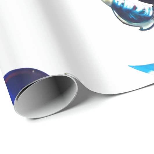 Blue Pirate Skull Geschenkpapier (Rolleneckpunkt)