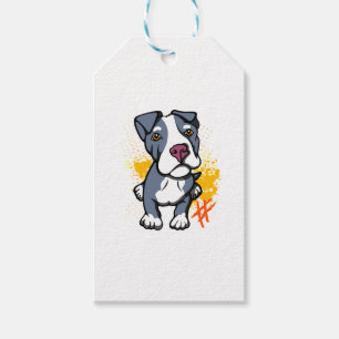 Blue Pit Bull Pup Geschenkanhänger