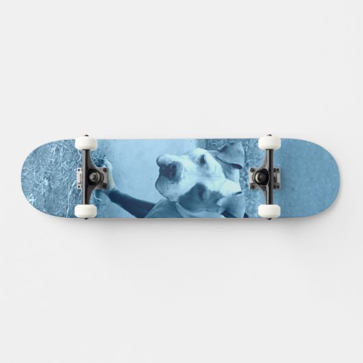 Blue Pit Bull Skateboard (Horizontal)