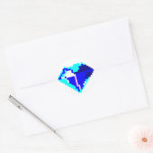 Blue Pixel Gem Stickers (Umschlag)