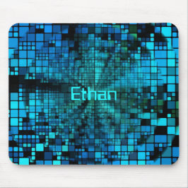 Blue Pixel Matrix Personalisiert Mousepad