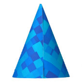 Blue Pixel Party Partyhütchen (Rückseite)