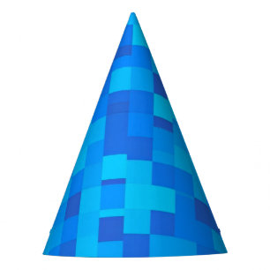 Blue Pixel Party Partyhütchen