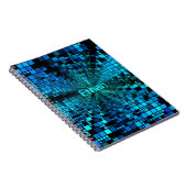 Blue Pixels Matrix | Personalisiertes SpiralNotebo Notizblock (Rechte Seite)