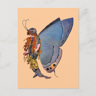 Blue Pixie Fairy Postkarte