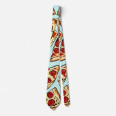 Blue Pizza Slice Neck Tie Krawatte (Vorderseite)