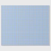 Blue Plaid Christmas Wrapping Paper • Merry Christ Geschenkpapier (Flach)