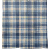 Blue Plaid Country Duschvorhang (Vorderseite)