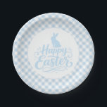Blue Plaid Easter Pappteller<br><div class="desc">Party paper plate is shown in a cute powder blue and white plaid Easter print.
Customize this item or buy as is.




Licensed Print</div>
