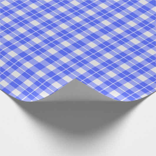 Blue Plaid Geschenkpapier (Ecke)