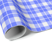 Blue Plaid Geschenkpapier (Rolleneckpunkt)
