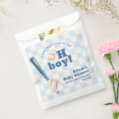 Blue Plaid Little Slugger Baseball Baby Shower Geschenktütchen (Versiegelt)