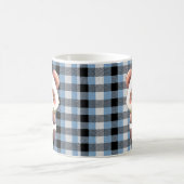 Blue Plaid Panda Double-Sided Design Kaffeetasse (Mittel)