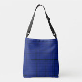 Blue plaid pattern tragetaschen mit langen trägern (Rückseite)