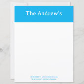 Blue Plain Simple Stationary Paper (Vorderseite)