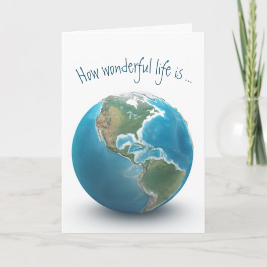 Blue Planet Earth Birthday Karte (Vorderseite)
