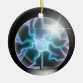 Blue Plasma Ball Keramik Tree Ornament (Vorne)