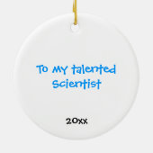 Blue Plasma Ball Keramik Tree Ornament (Hinten)