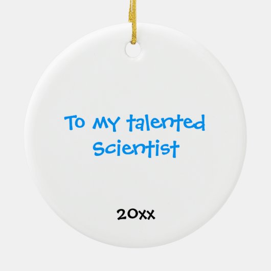 Blue Plasma Ball Keramik Tree Ornament (Hinten)