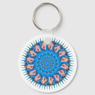 Blue Plastic Schlüsselanhänger