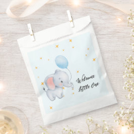 Blue Playful Elephants Baby Shower Geschenktütchen