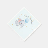 Blue Playful Elephants Baby Shower Serviette (Ecke)