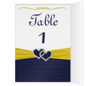 Blue Pleats and Diamond Hearts Table card (Innen (Links))