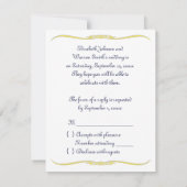 Blue Plees und Diamond Hearts RSVP Card (Rückseite)