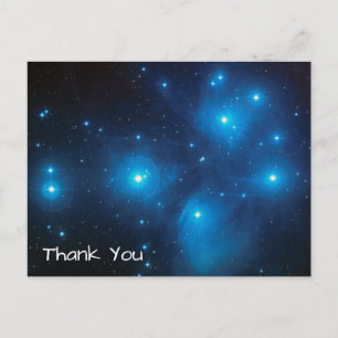 Blue Pleiades Constellation Vielen Dank Postkarte