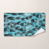 Blue plumage - cool feather design badhandtuch set (Handtuch)