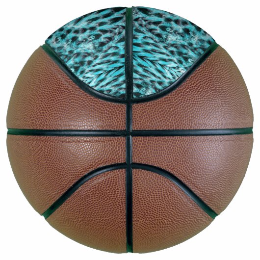Blue plumage - cool feather design basketball (Rechts)