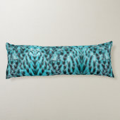 Blue plumage - cool feather design seitenschläferkissen (Rückseite)