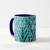 Blue plumage - cool feather design tasse (Vorderseite Links)