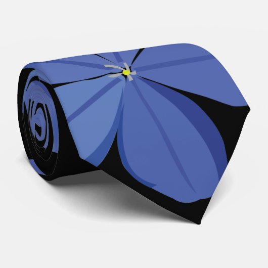 Blue Plumbago Blume Krawatte (Gerollt)