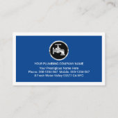 Blue Plumber Pipeline Plumbing Works Visitenkarte (Rückseite)