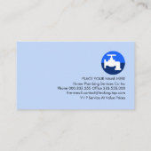 Blue PLUMBING Pipe Frame Visitenkarte (Rückseite)